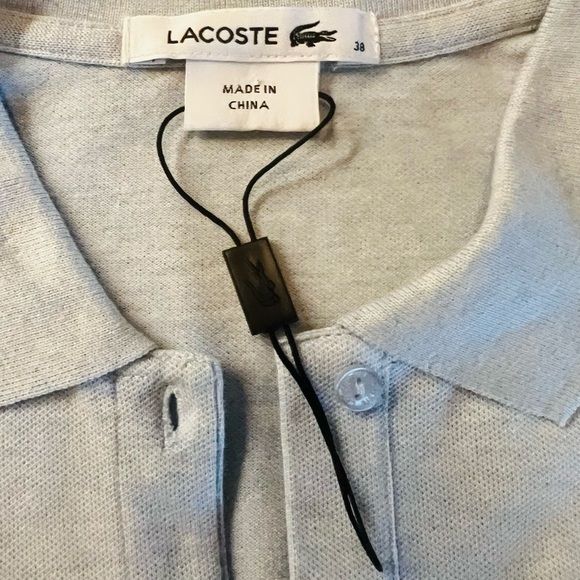 Lacoste Soft Blue & White Classic Polo Dress Size 6 NWOT - Picture 12 of 12